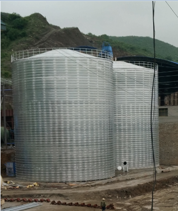 吴堡粮食钢板仓的安装全过程不用热焊接